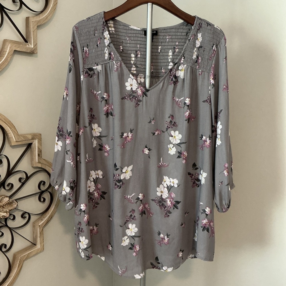 TORRID Women's 2 Lavender Floral Boho Cottagecore - Picture 2 of 12